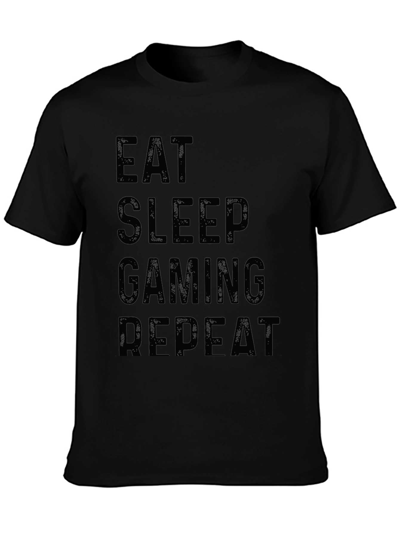 Eat Sleep Gaming Repeat Black Graphic Tee