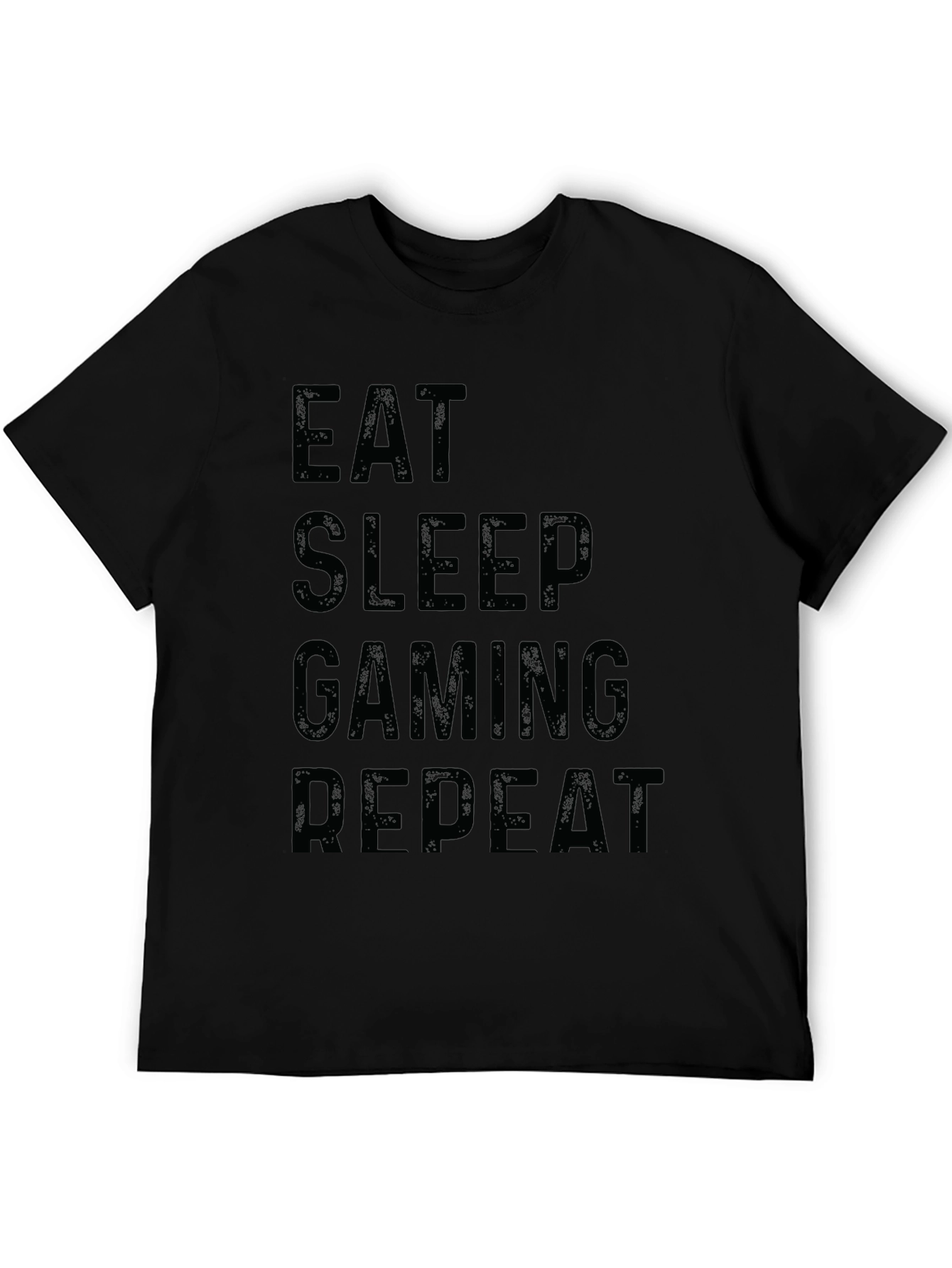 Eat Sleep Gaming Repeat Black Graphic Tee