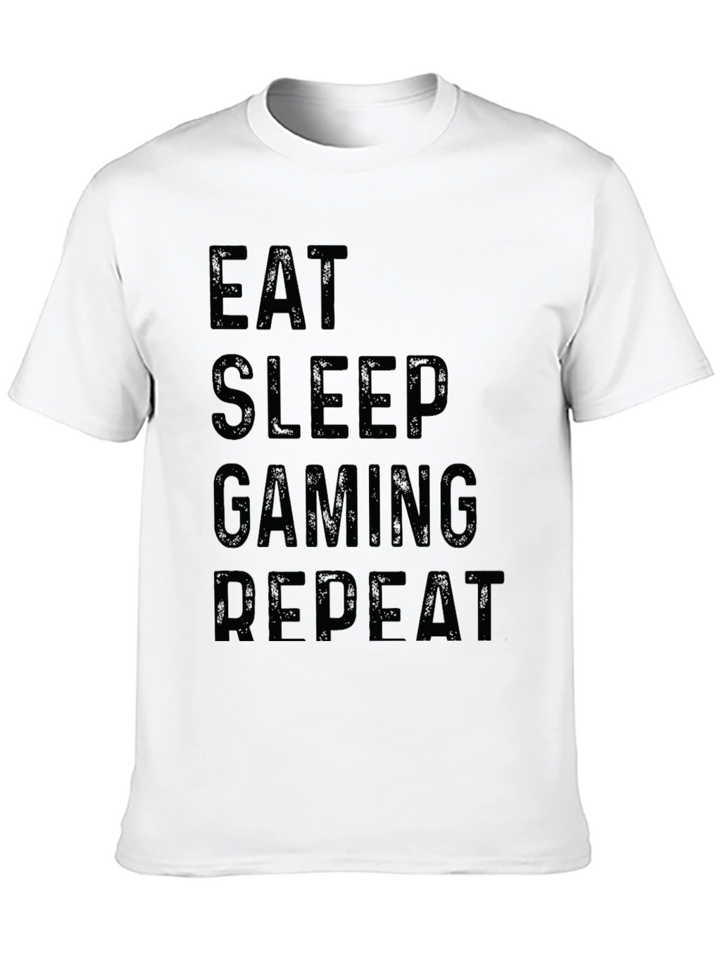 Eat Sleep Gaming Repeat Black Graphic Tee