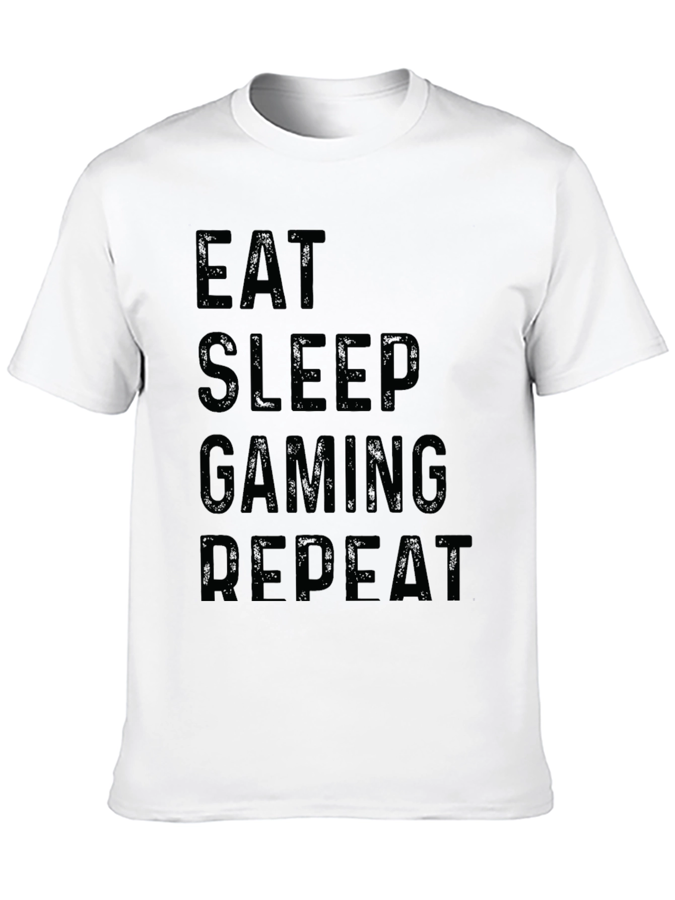 Eat Sleep Gaming Repeat Black Graphic Tee