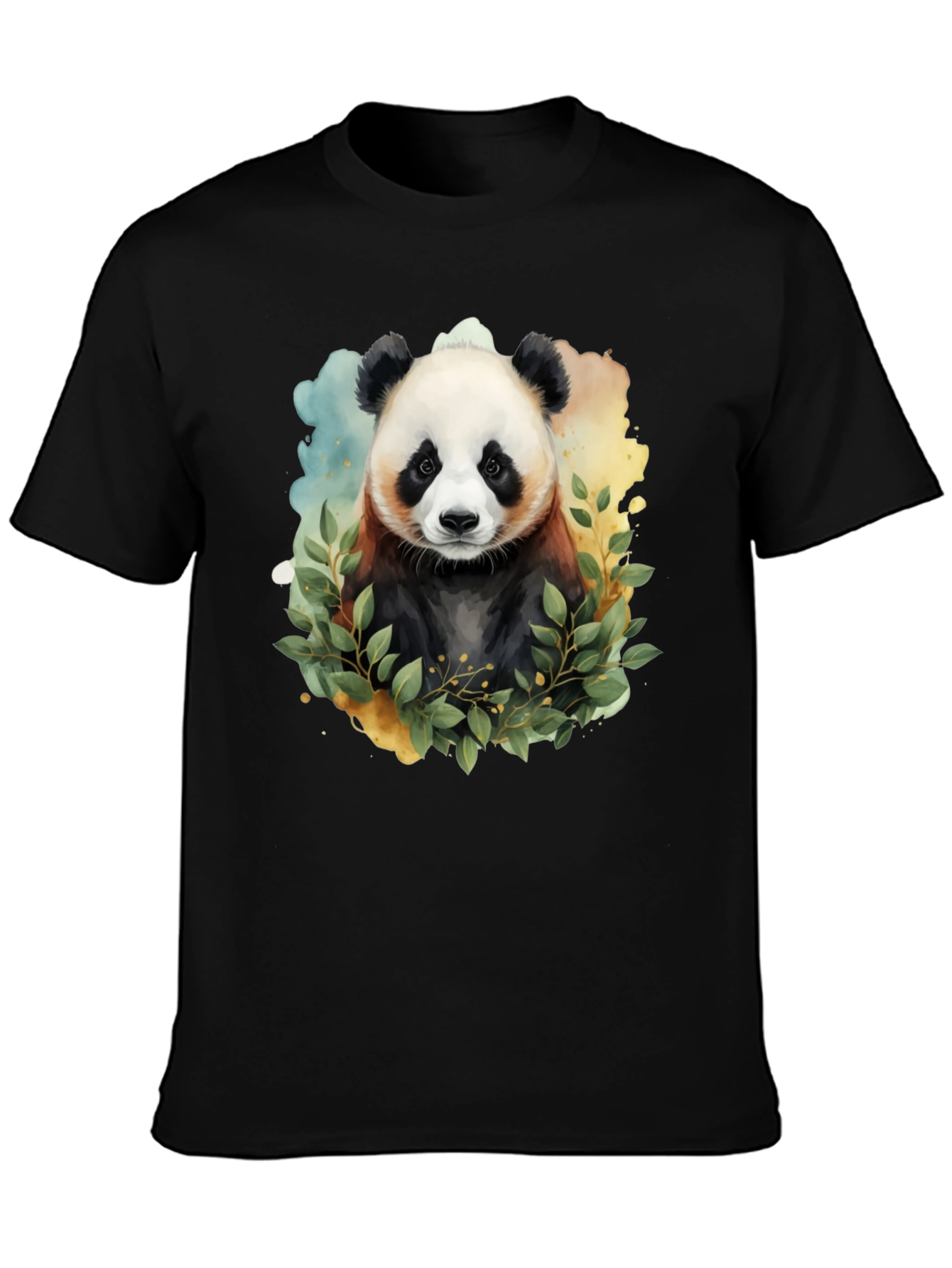 Panda Bear Watercolor Graphic T-Shirt