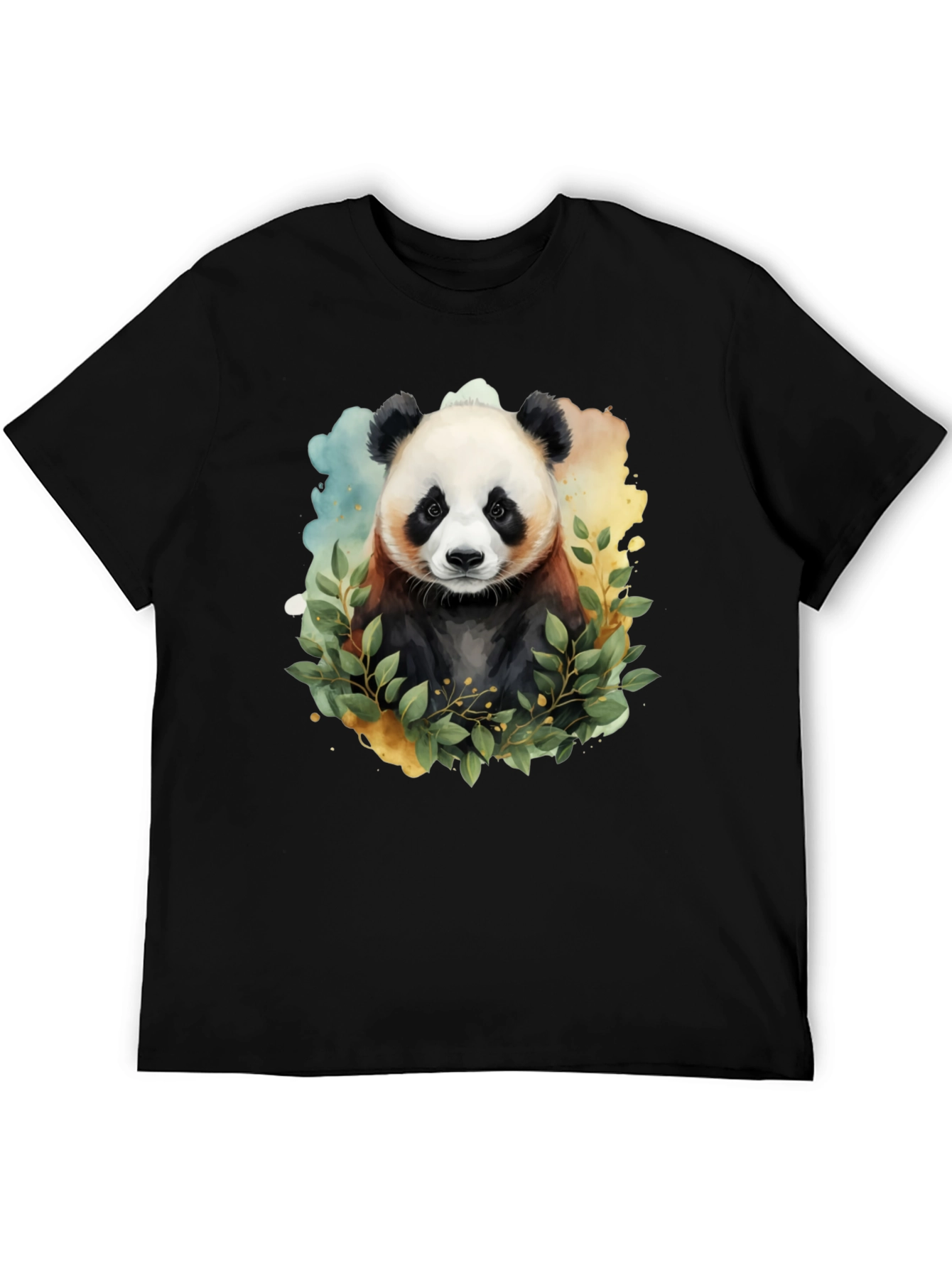 Panda Bear Watercolor Graphic T-Shirt