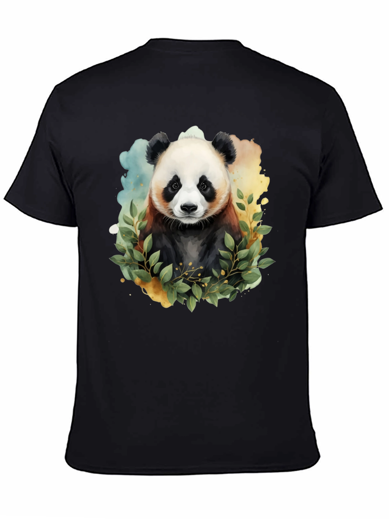 Panda Bear Watercolor Graphic T-Shirt
