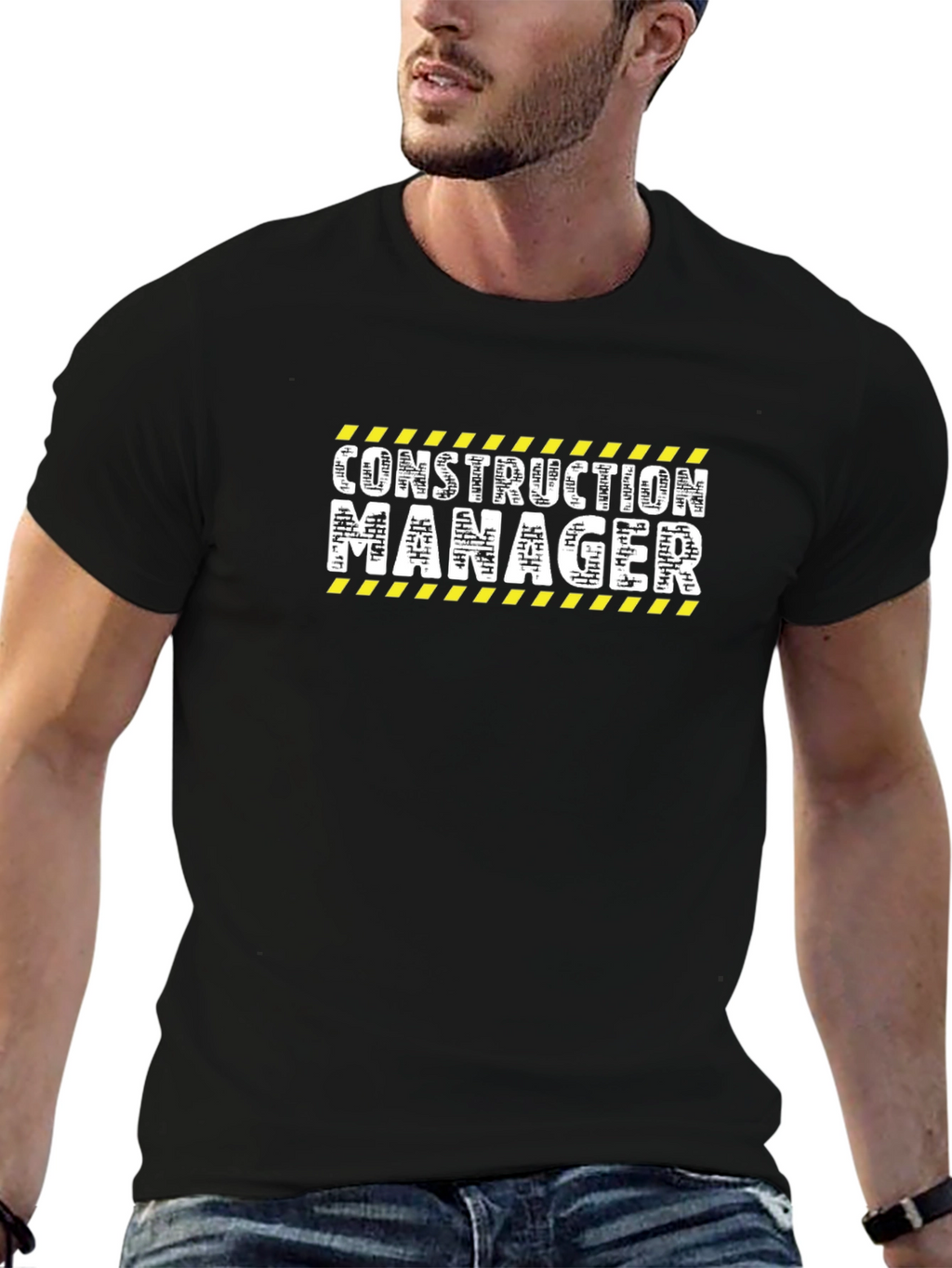 Construction Manager Graphic Tee - Black