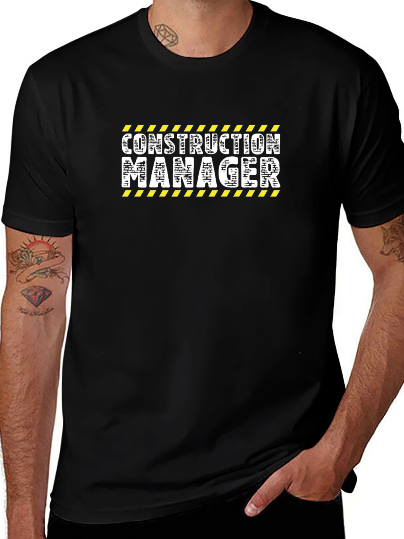 Construction Manager Graphic Tee - Black