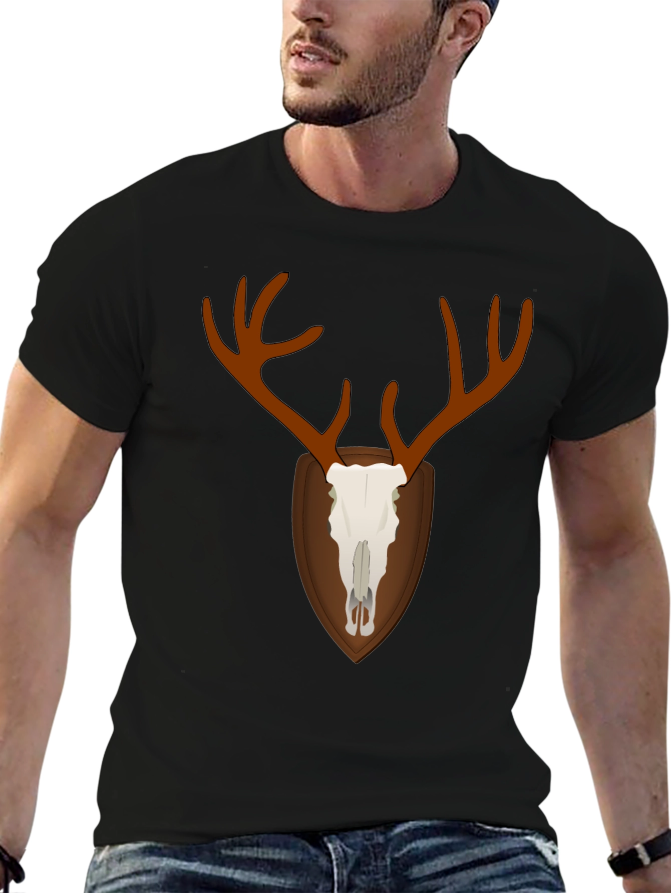 Deer Skull Graphic Tee - Hunting Season Apparel