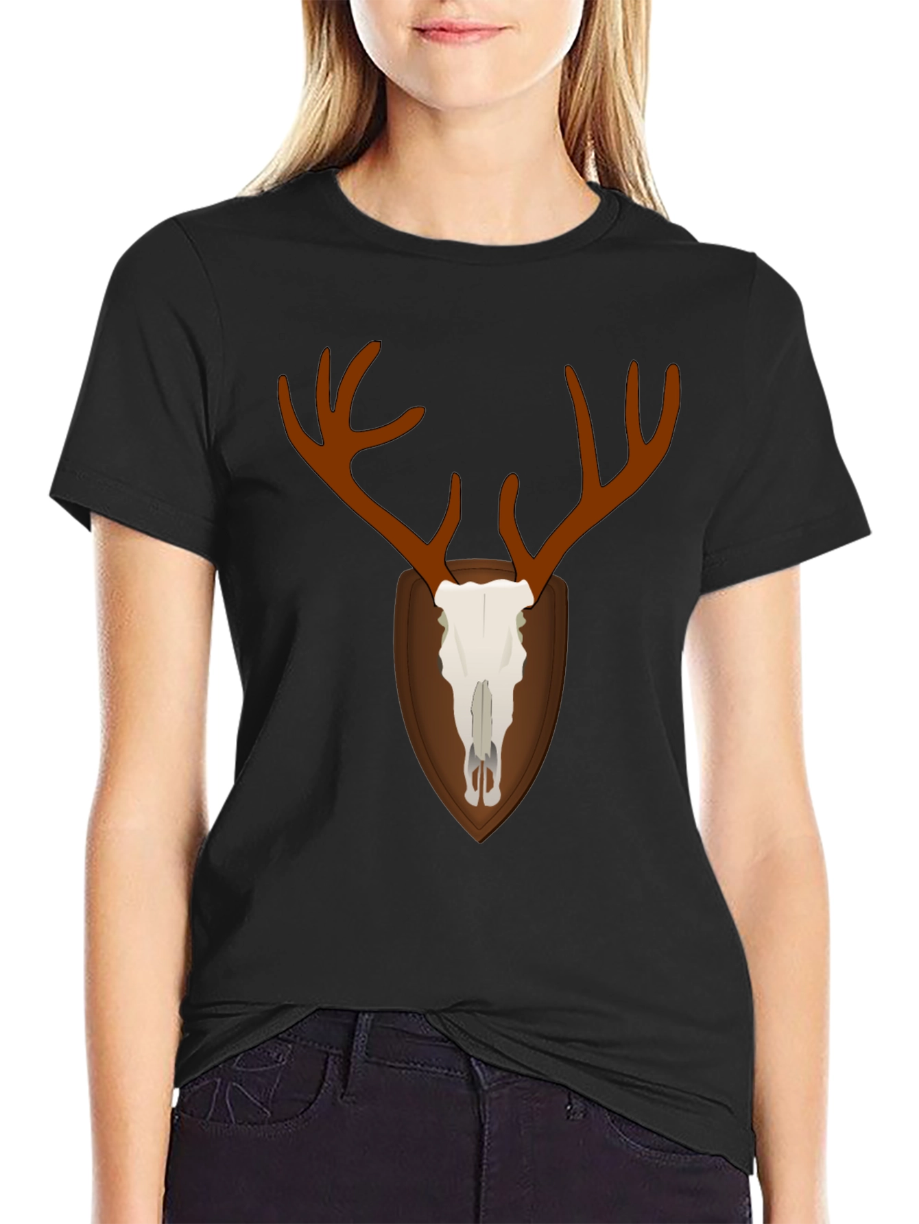 Deer Skull Graphic Tee - Hunting Season Apparel