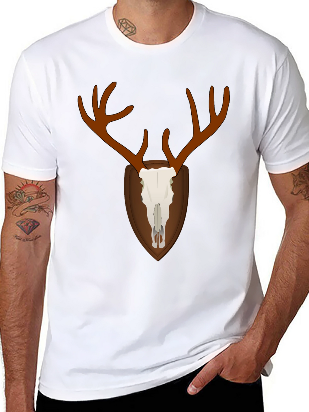 Deer Skull Graphic Tee - Hunting Season Apparel