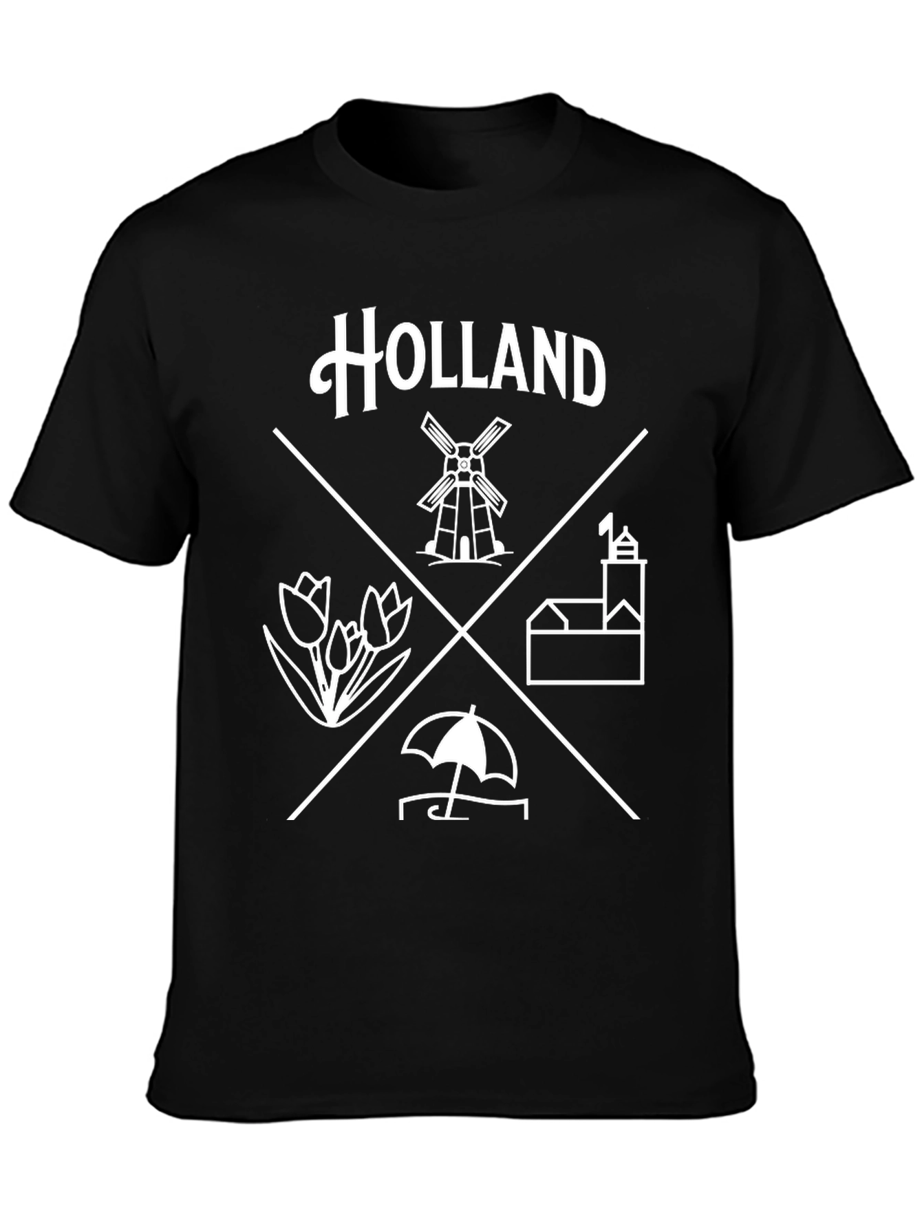 Holland Tee - Holland Windmill Tulip Umbrella