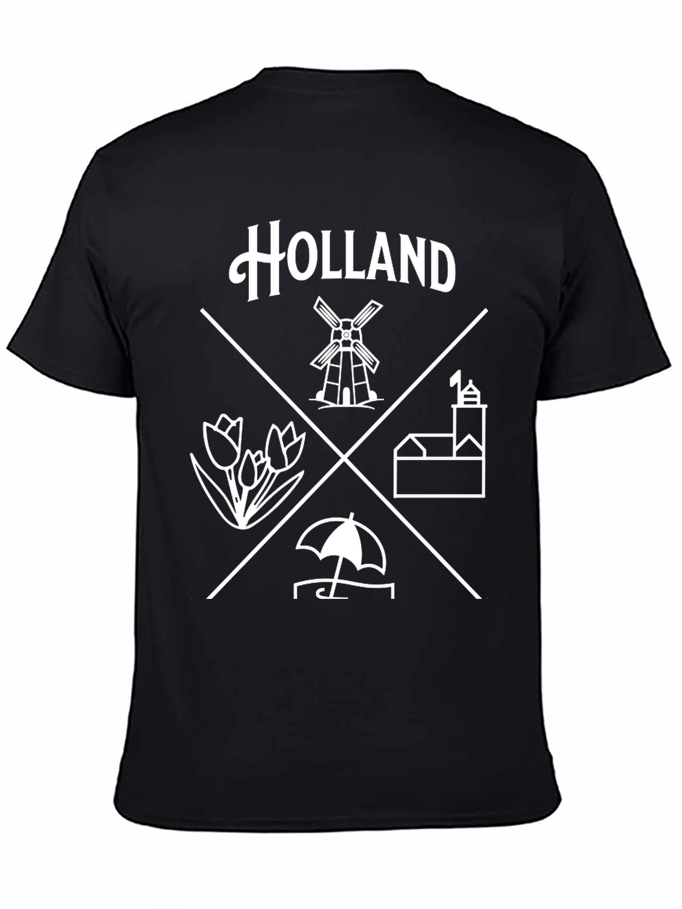 Holland Tee - Holland Windmill Tulip Umbrella