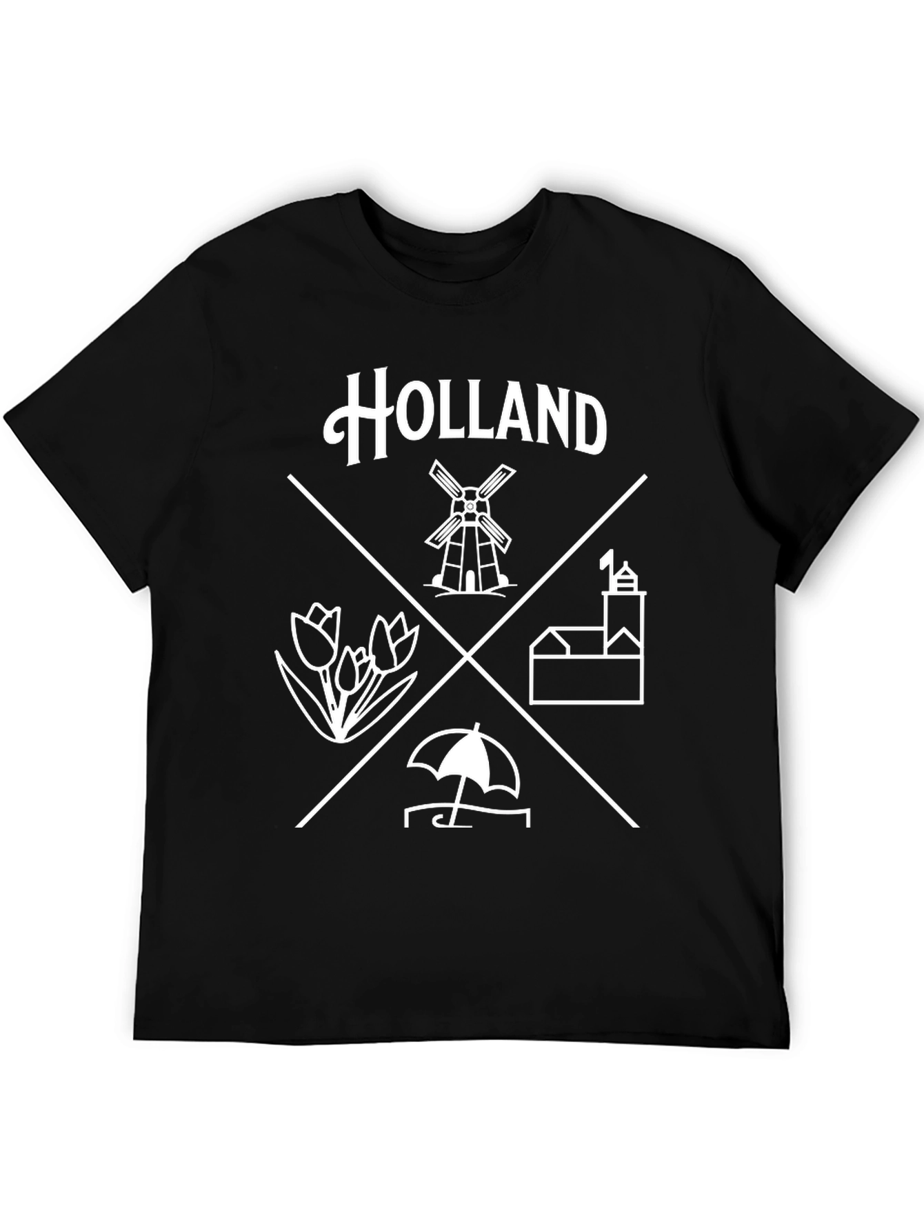 Holland Tee - Holland Windmill Tulip Umbrella