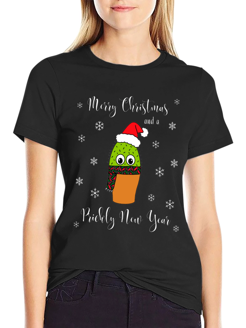 Prickly New Year Christmas Cactus T-Shirt