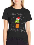 Prickly New Year Christmas Cactus T-Shirt
