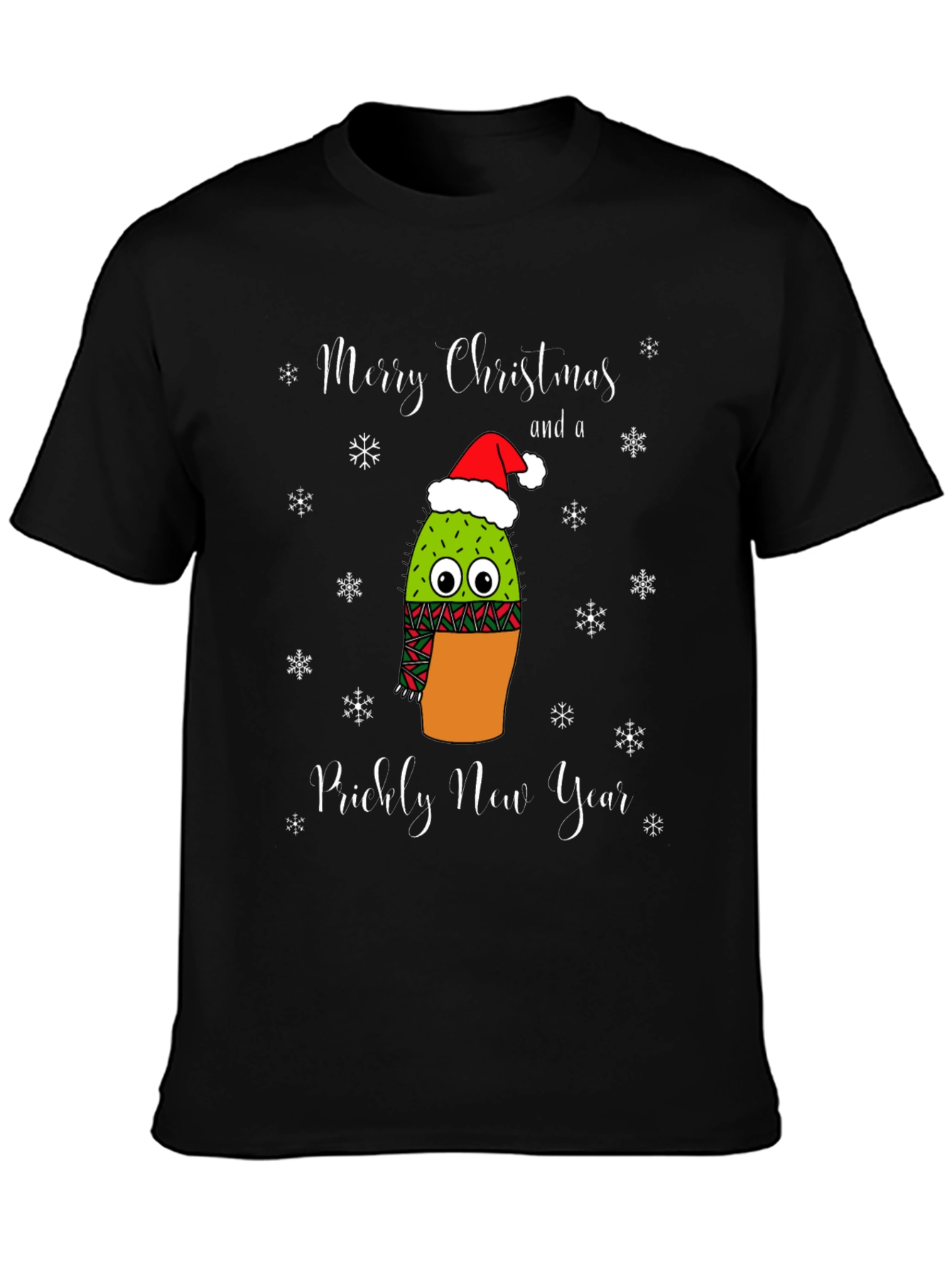 Prickly New Year Christmas Cactus T-Shirt