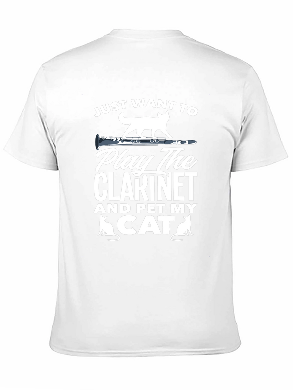 Clarinet & Cat Lover T-Shirt - Musician Pet Tee