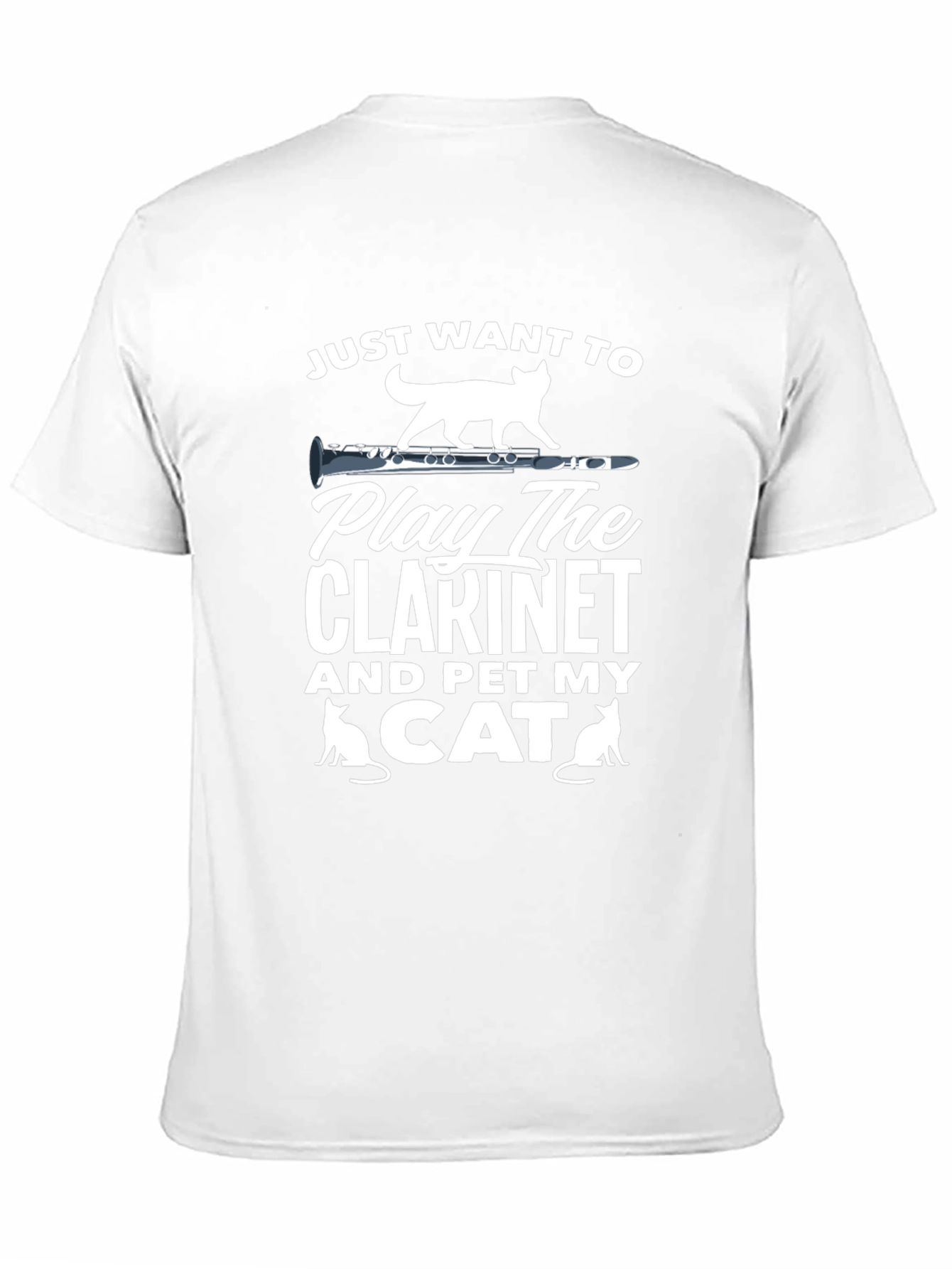 Clarinet & Cat Lover T-Shirt - Musician Pet Tee