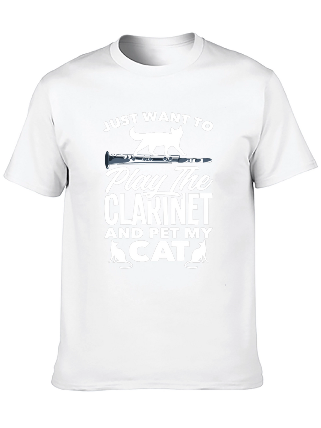 Clarinet & Cat Lover T-Shirt - Musician Pet Tee