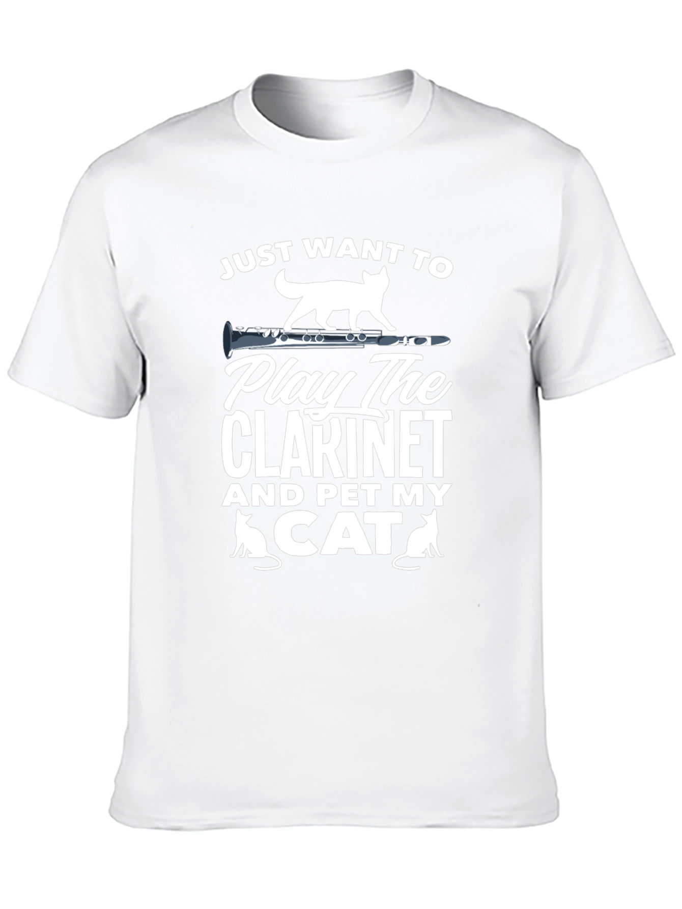 Clarinet & Cat Lover T-Shirt - Musician Pet Tee