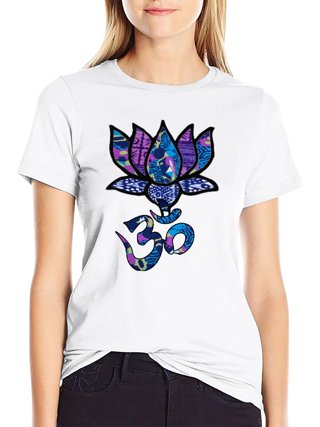 Lotus Om Graphic T-Shirt - Stylish Spiritual Tee