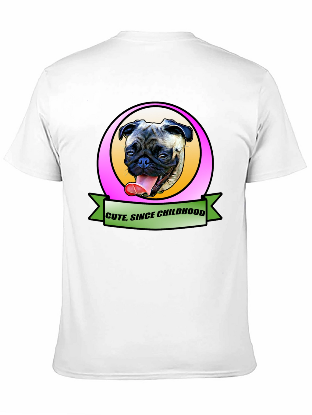 Cute Since Childhood Pug Graphic Tee