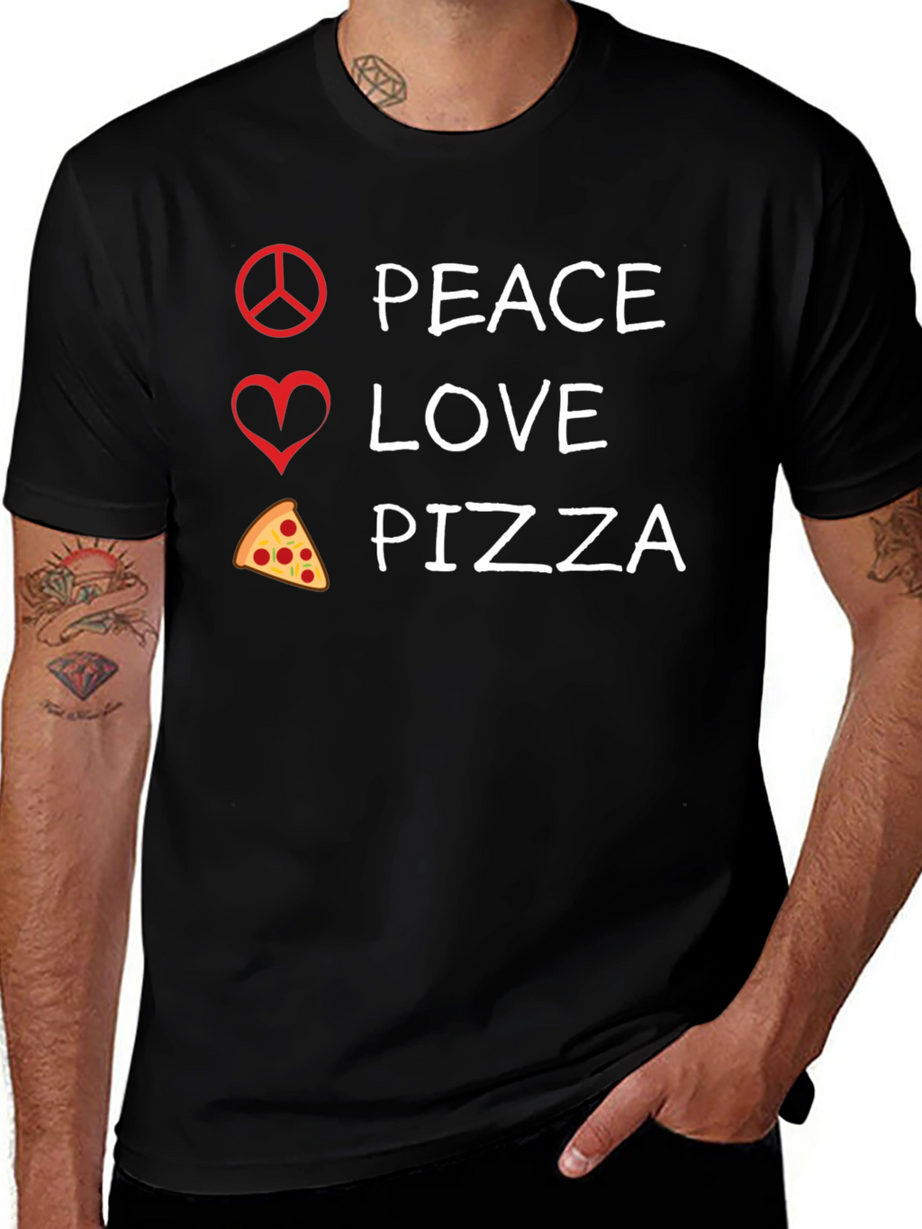 Peace Love Pizza Graphic Tee