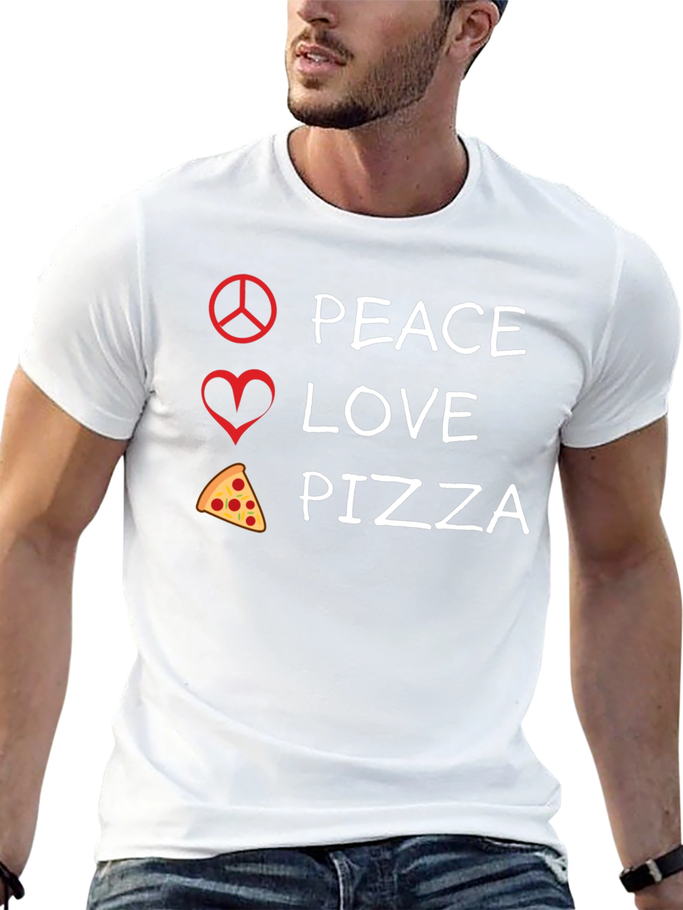 Peace Love Pizza Graphic Tee