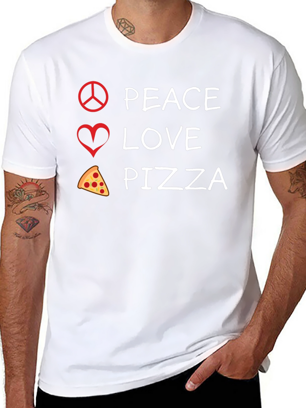 Peace Love Pizza Graphic Tee