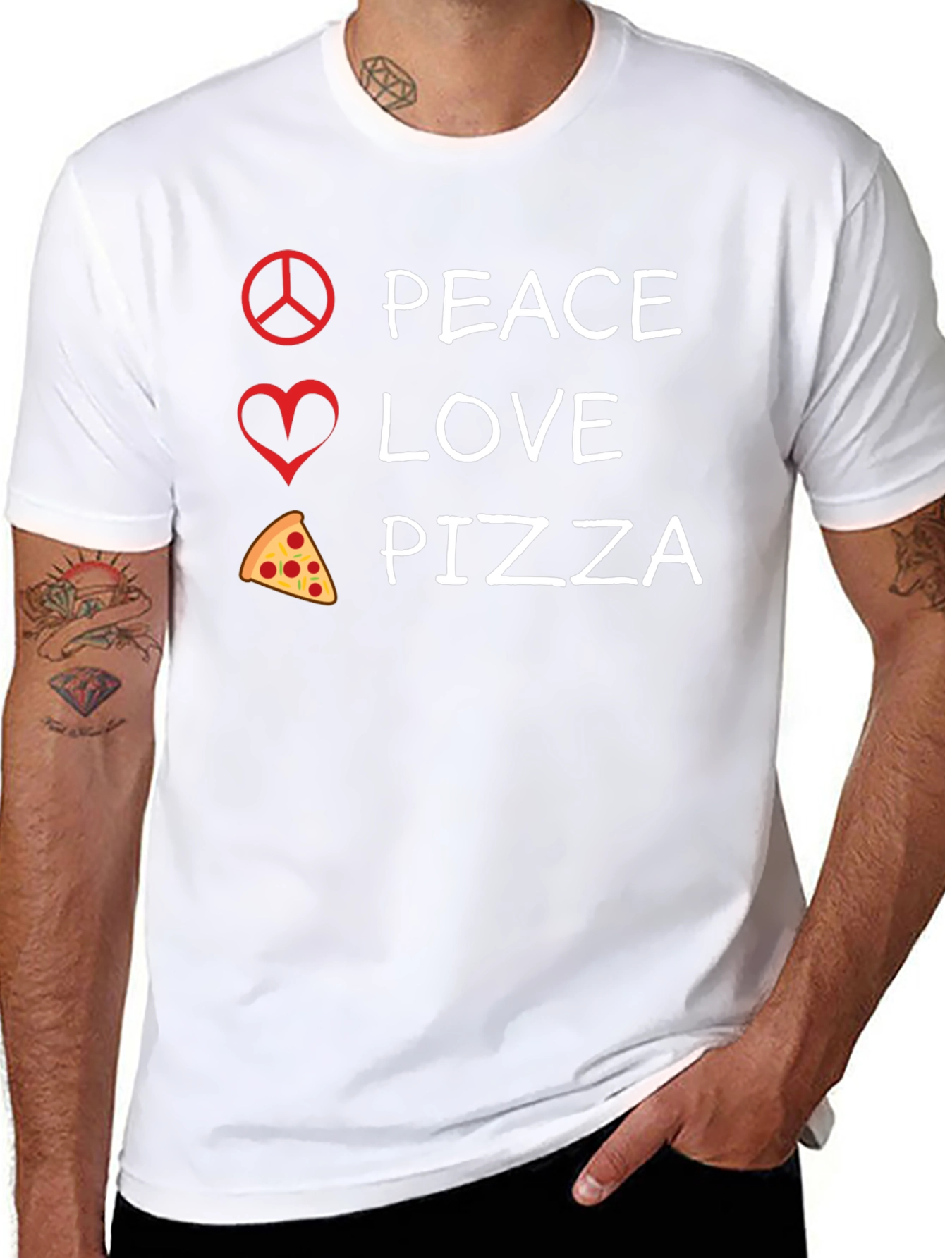 Peace Love Pizza Graphic Tee
