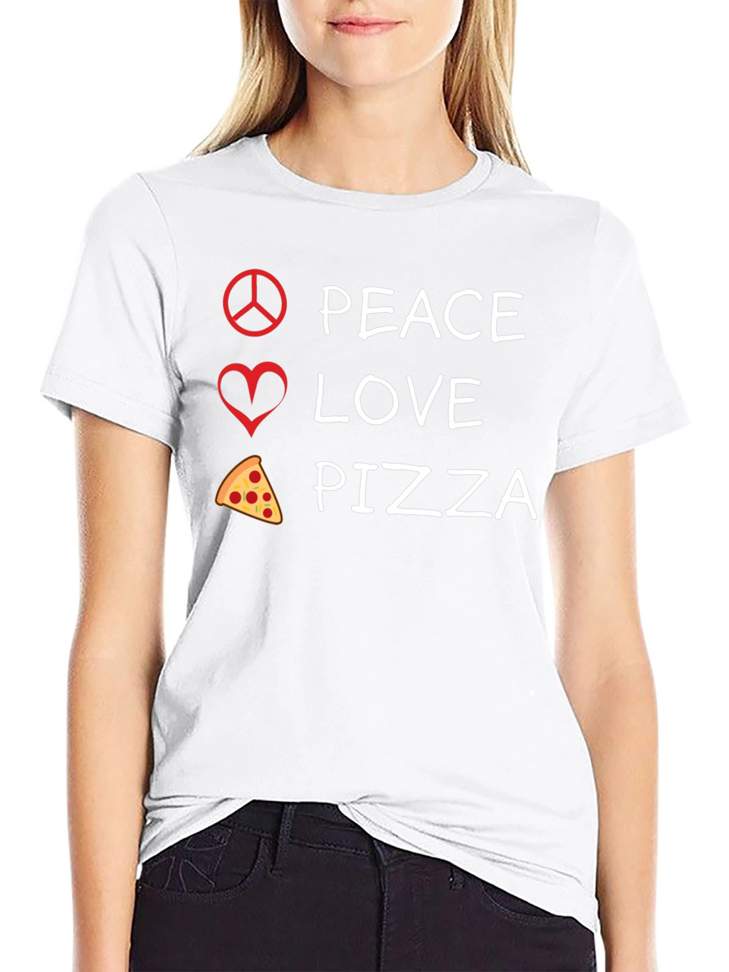 Peace Love Pizza Graphic Tee
