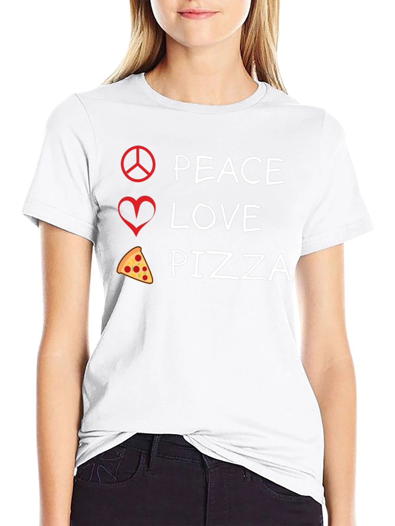 Peace Love Pizza Graphic Tee