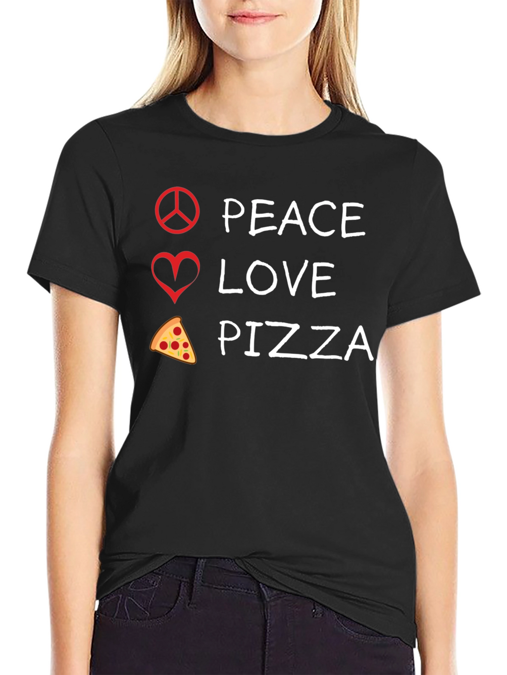 Peace Love Pizza Graphic Tee