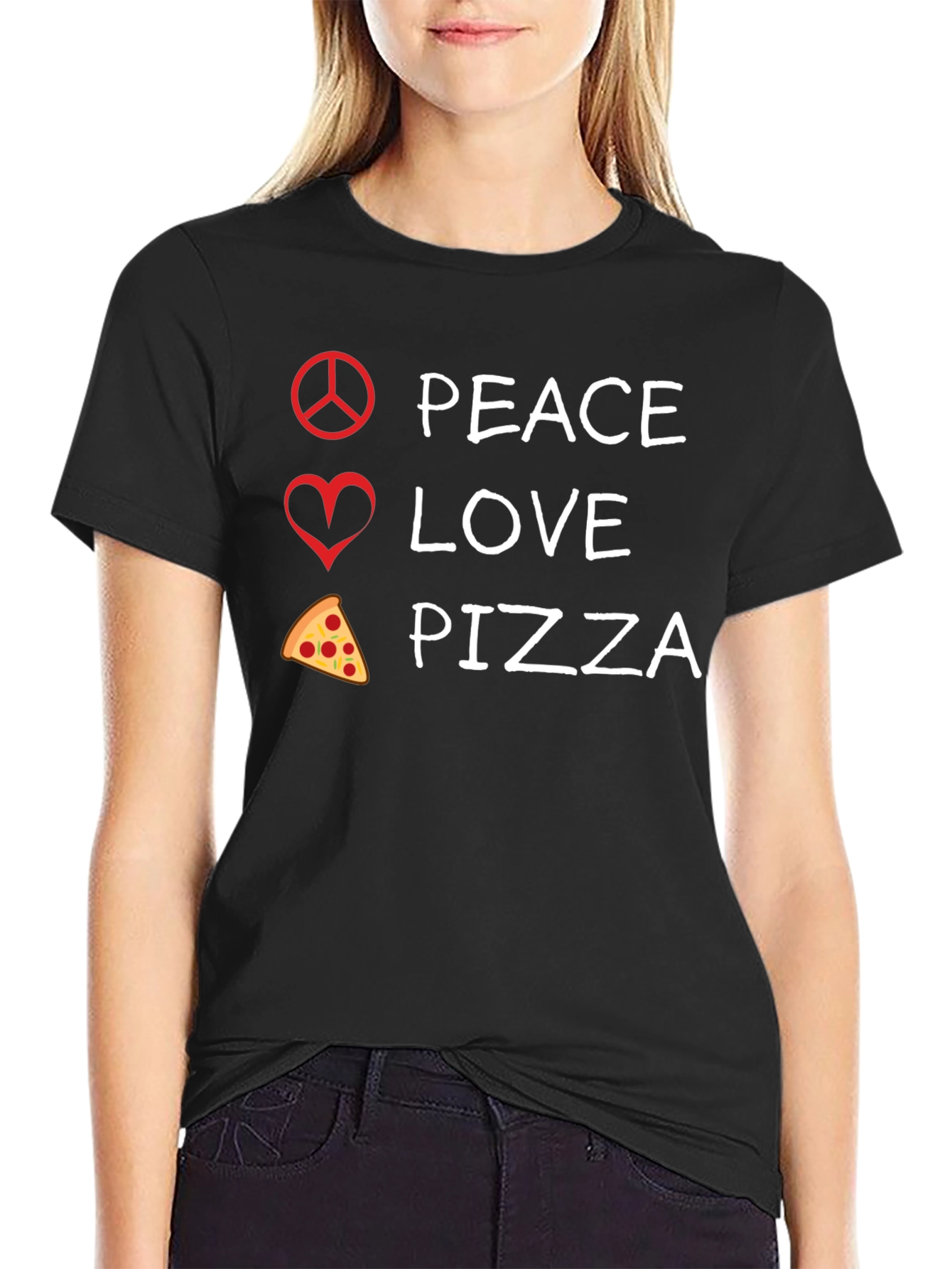 Peace Love Pizza Graphic Tee