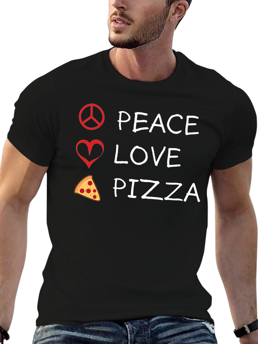 Peace Love Pizza Graphic Tee