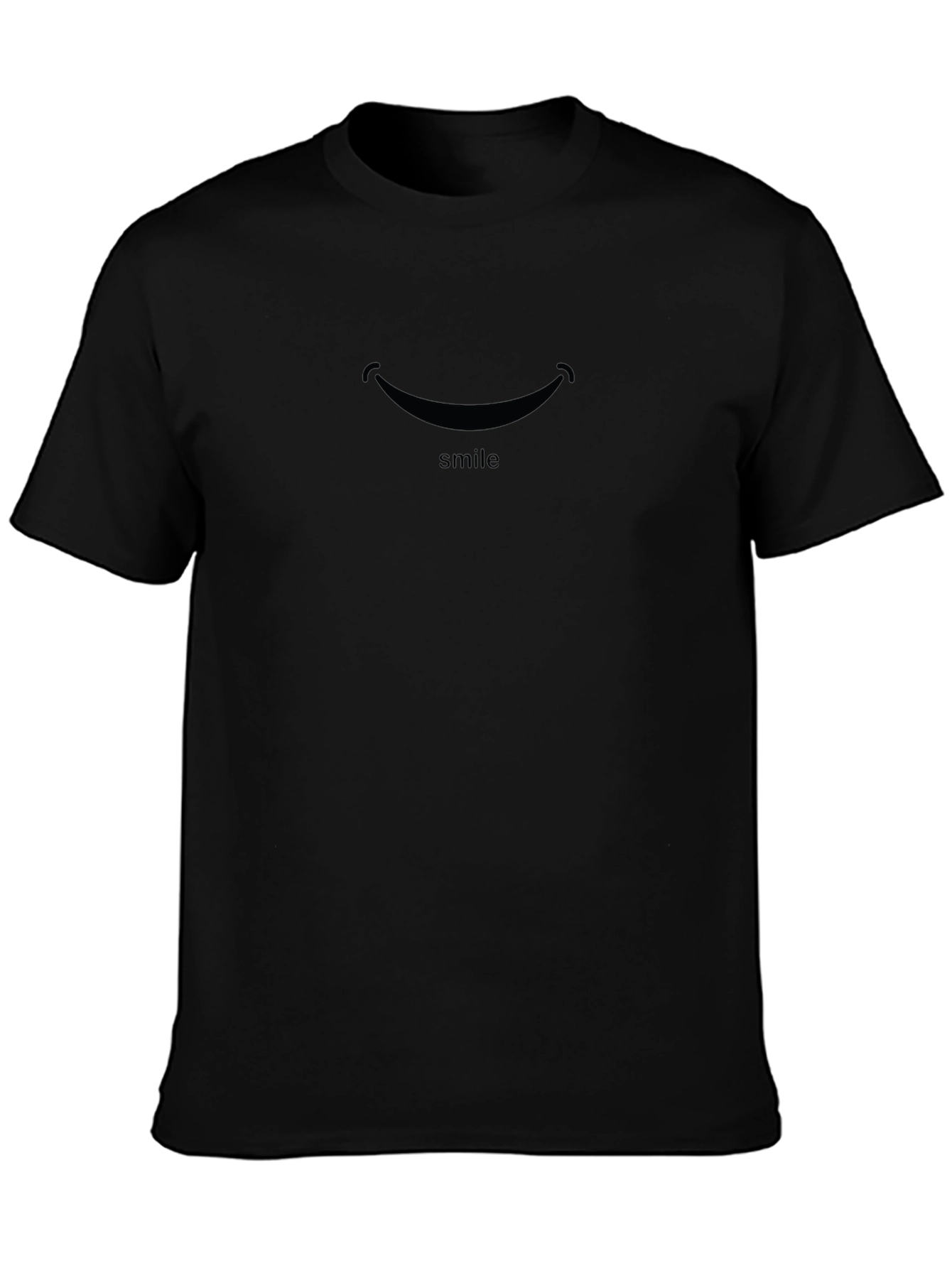 Smile Graphic Black T-Shirt - Comfort & Style