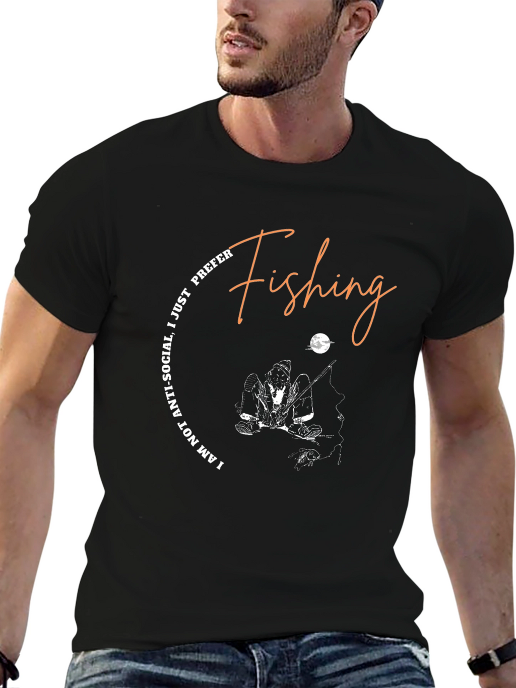 Fishing T-Shirt: Im Not Antisocial I Prefer Fishing!