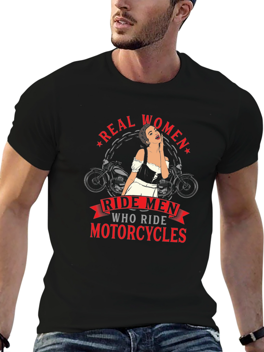 Real Women Ride Motorcycles Graphic Tee
