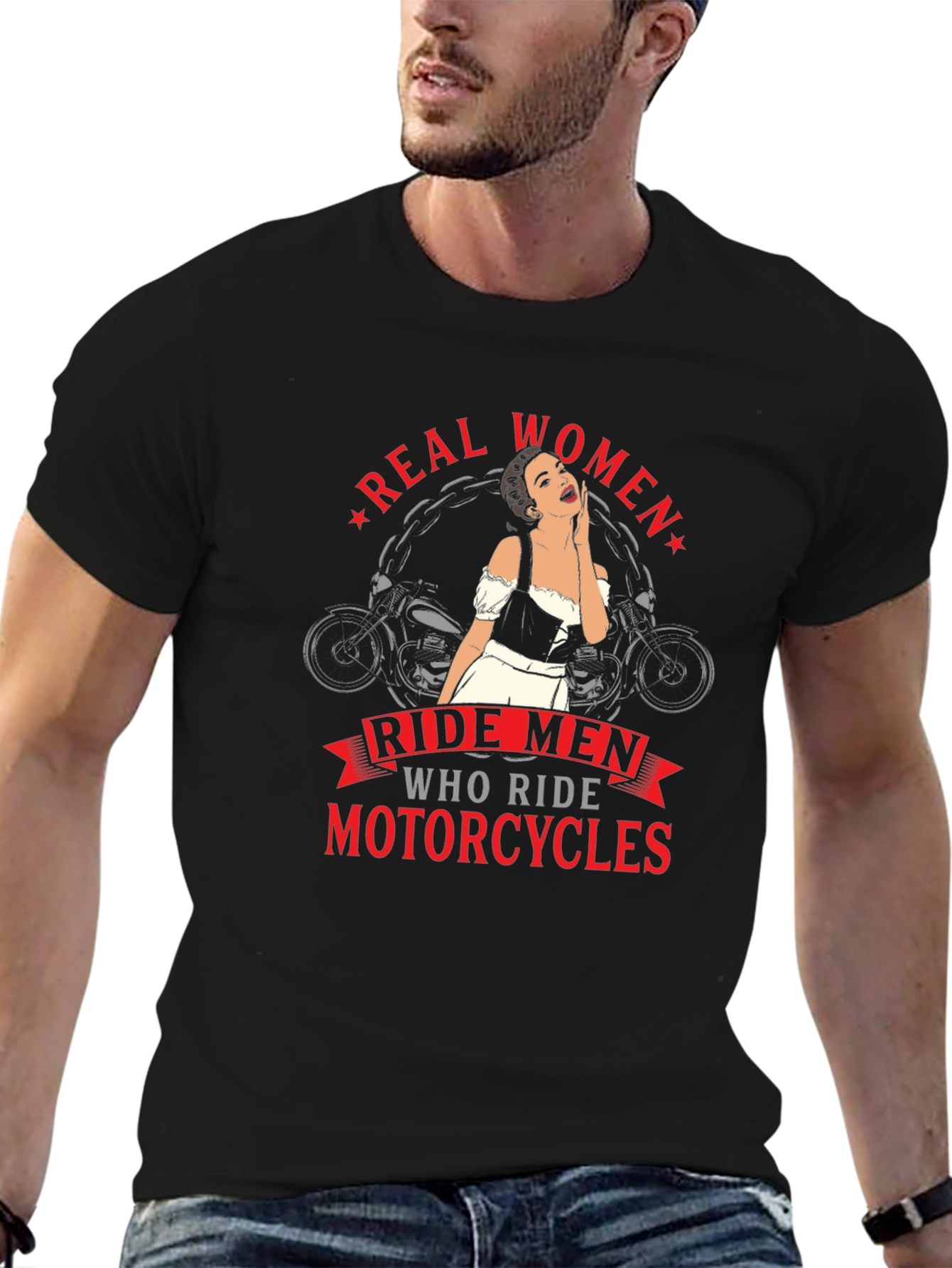 Real Women Ride Motorcycles Graphic Tee