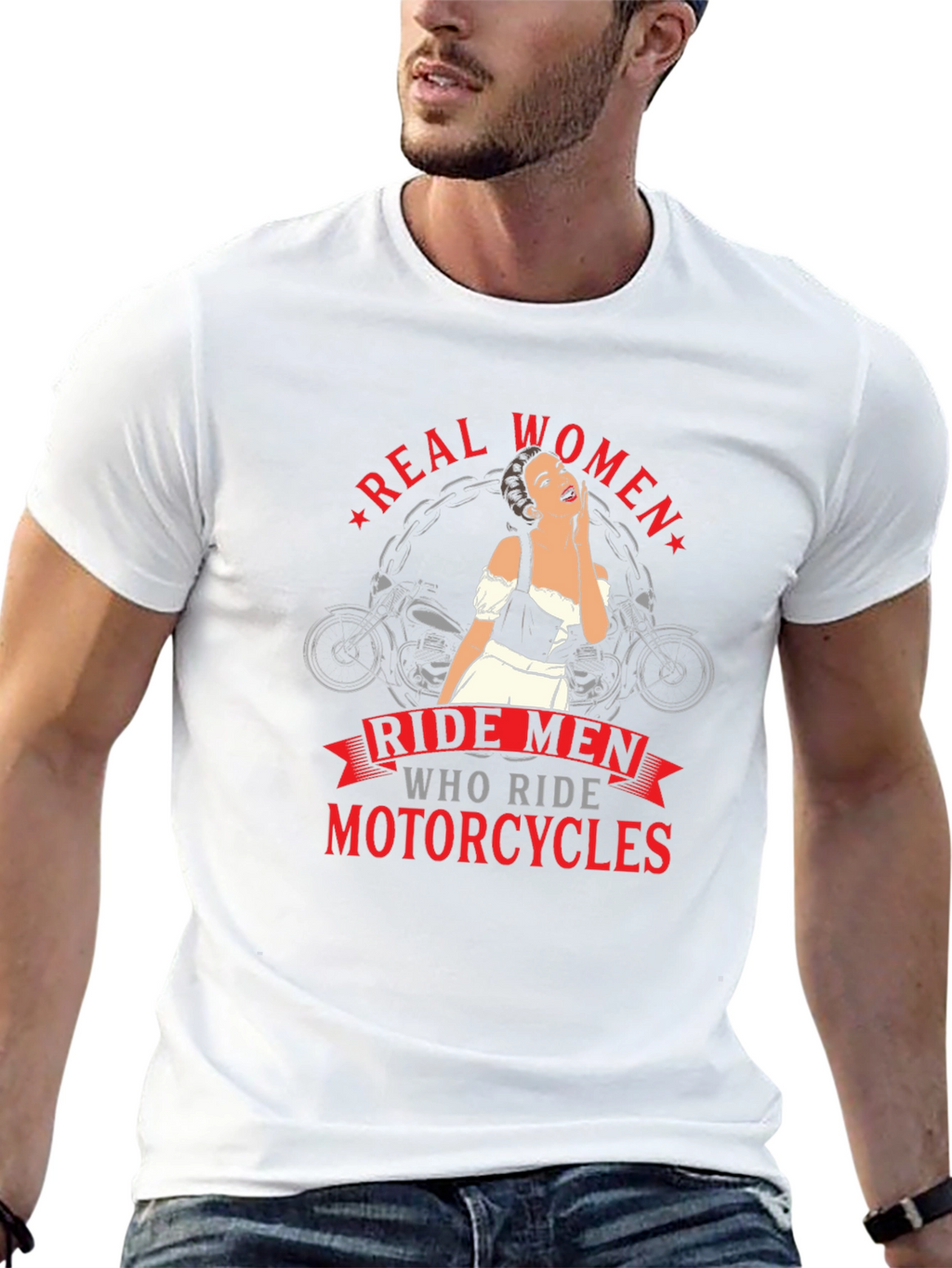 Real Women Ride Motorcycles Graphic Tee