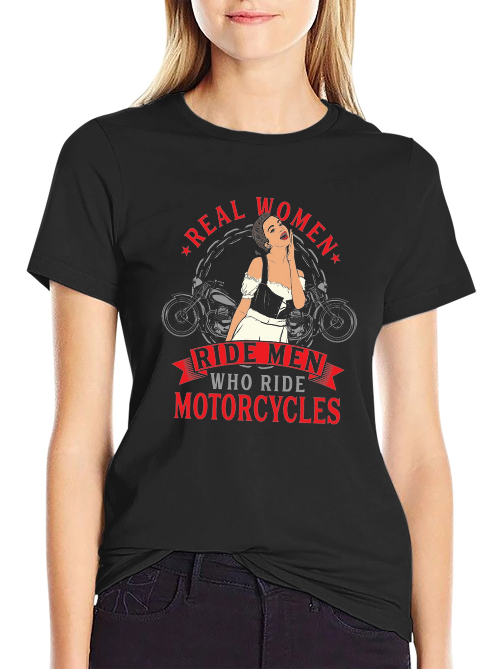 Real Women Ride Motorcycles Graphic Tee