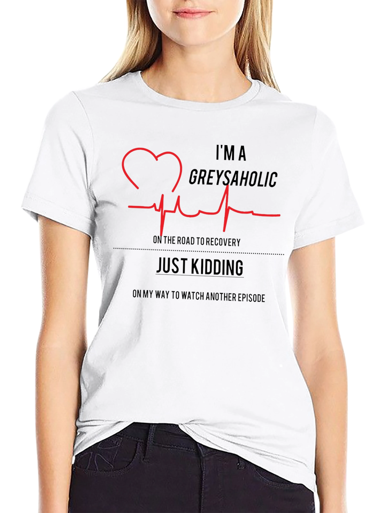 Greys Anatomy Fan T-Shirt - Greysaholic Heartbeat Tee