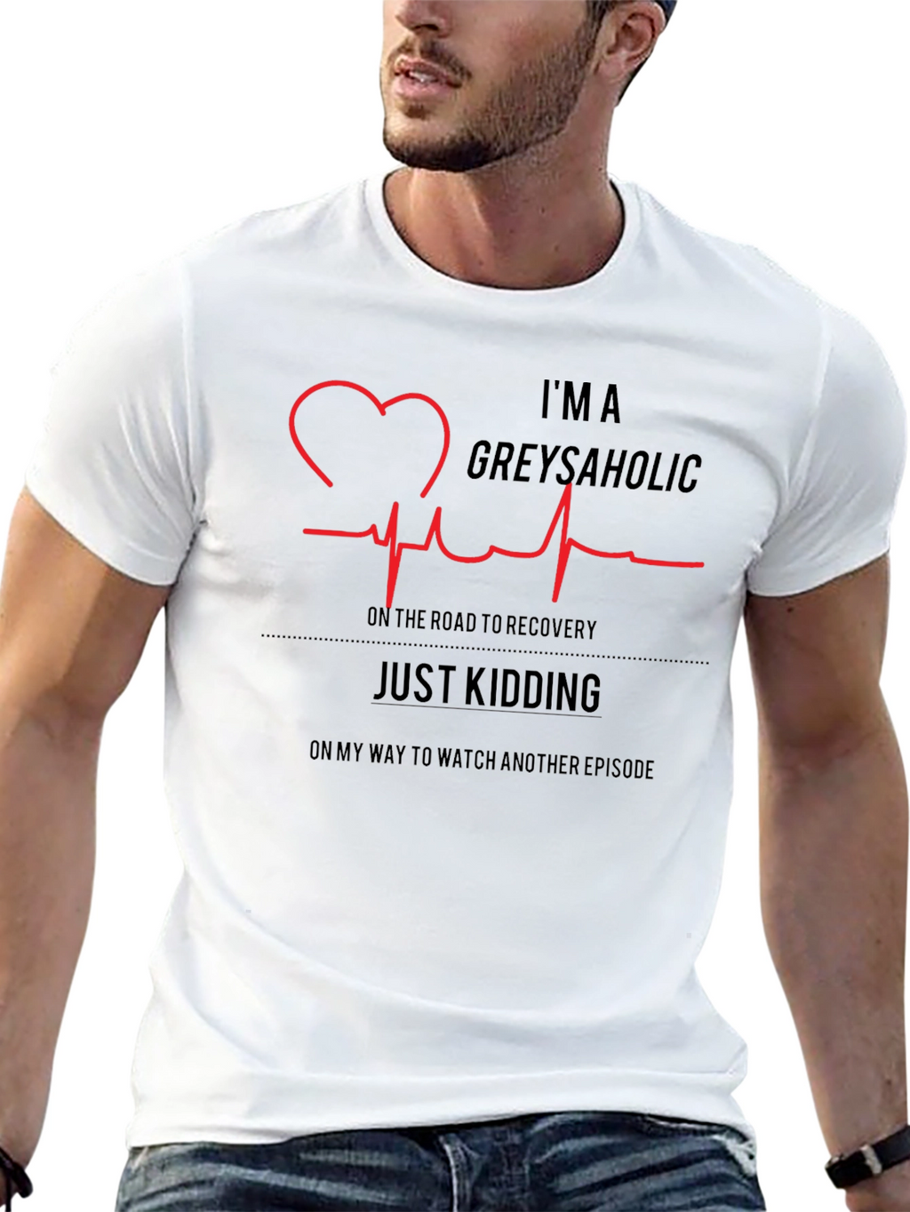 Greys Anatomy Fan T-Shirt - Greysaholic Heartbeat Tee