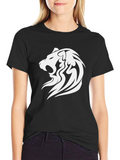 Bold Lion Graphic Tee - Stylish Black T-Shirt