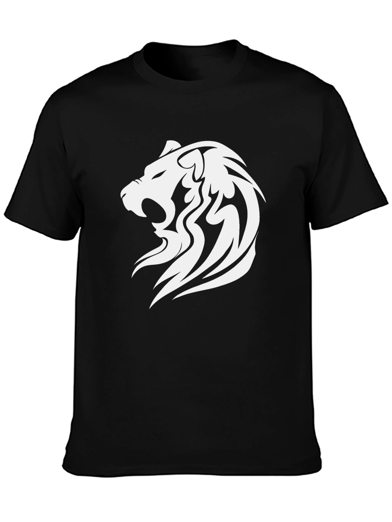 Bold Lion Graphic Tee - Stylish Black T-Shirt