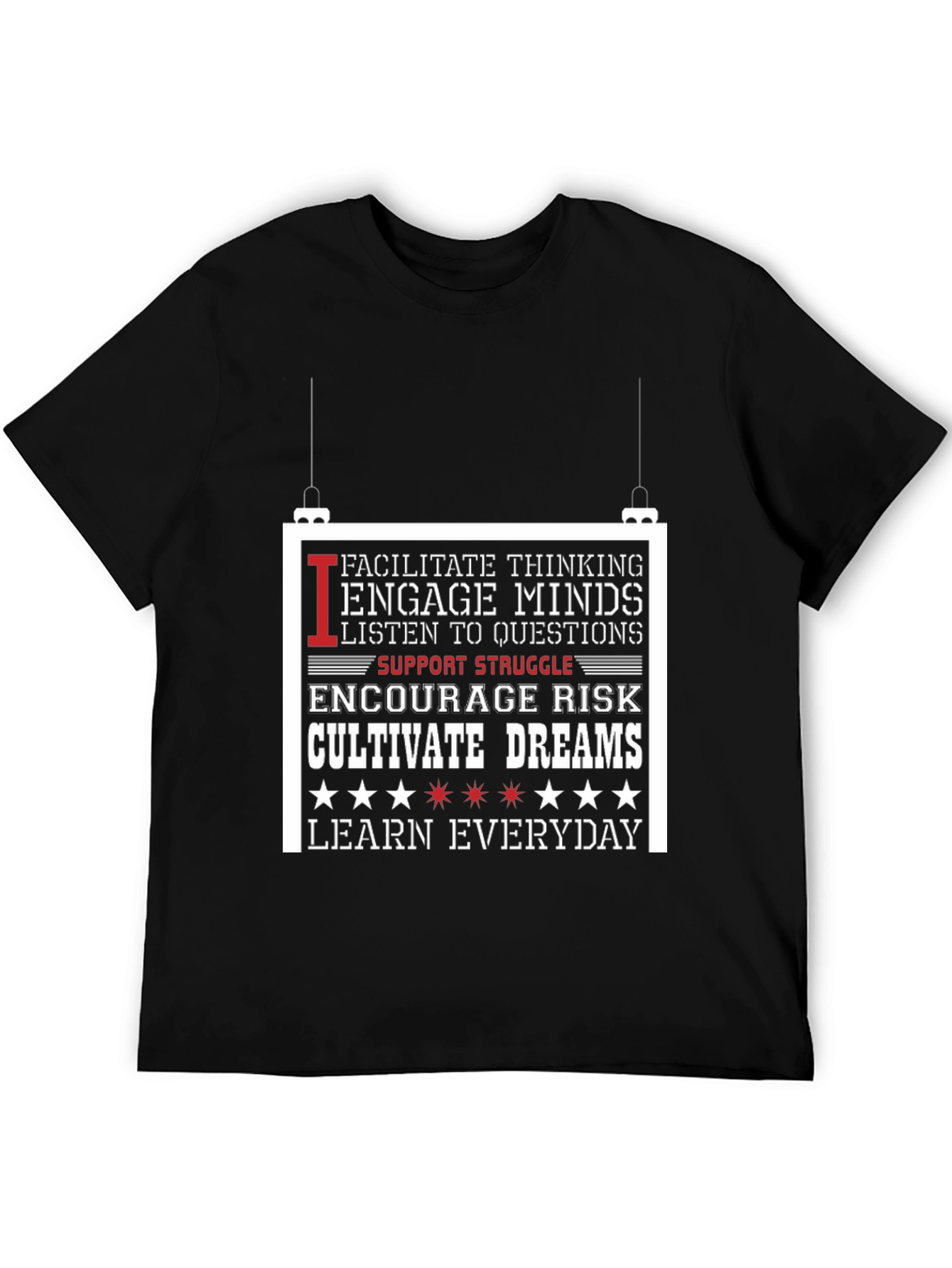 Inspiring Teacher T-Shirt: Facilitate Engage Cultivate