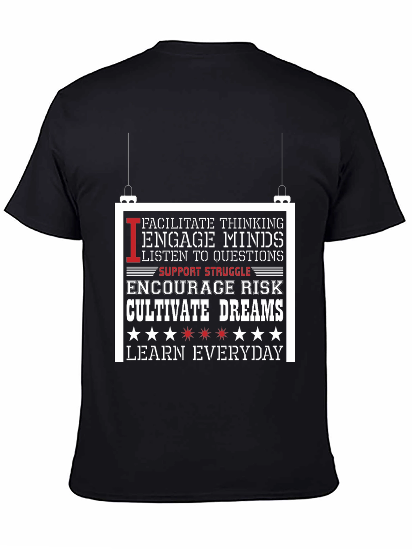 Inspiring Teacher T-Shirt: Facilitate Engage Cultivate