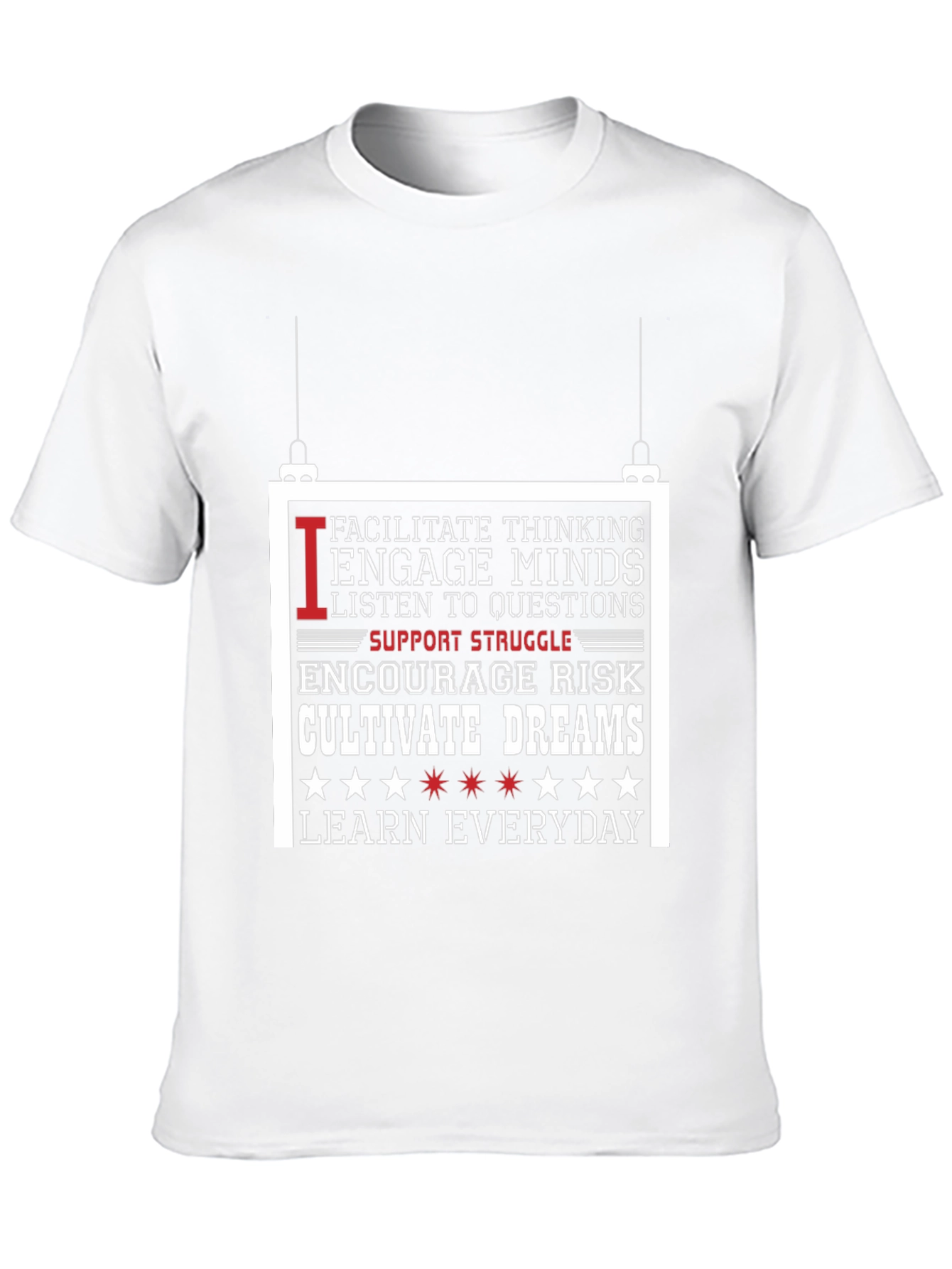 Inspiring Teacher T-Shirt: Facilitate Engage Cultivate