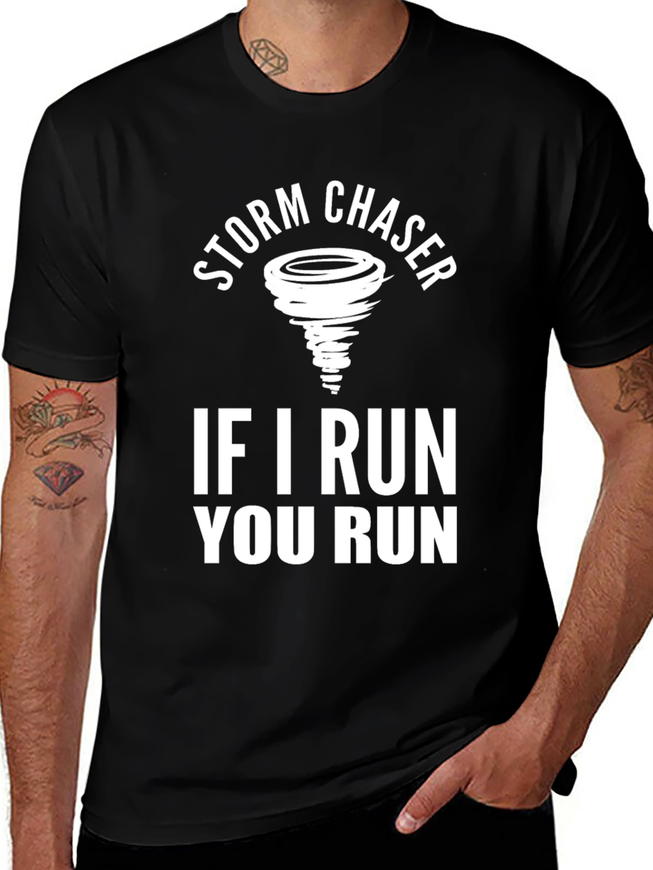 Storm Chaser Graphic Tee - If I Run You Run