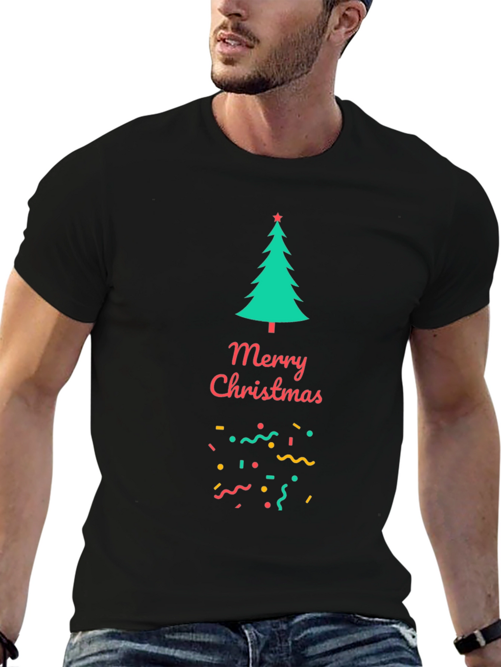 Festive Christmas Tree Graphic Tee
