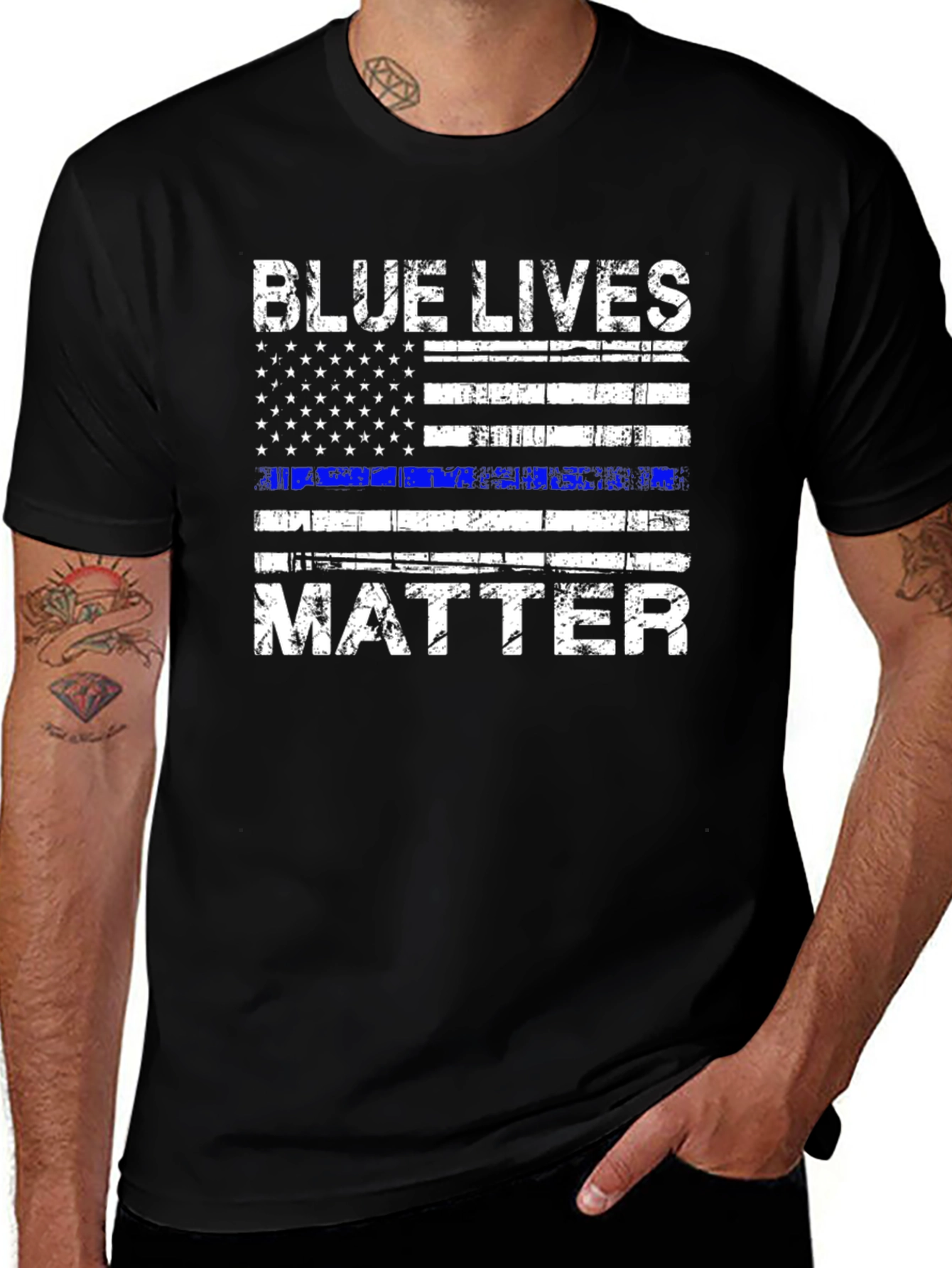 Blue Lives Matter Flag T-Shirt