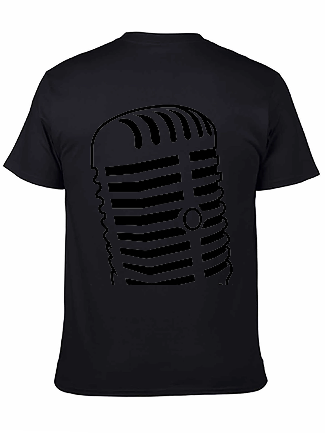 Vintage Microphone Graphic Tee - Classic Style